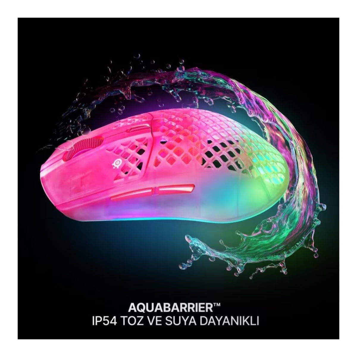 SteelSeries Aerox 3 Gen 2 Wireless Gaming Mouse - Magenta Haze SS-62716