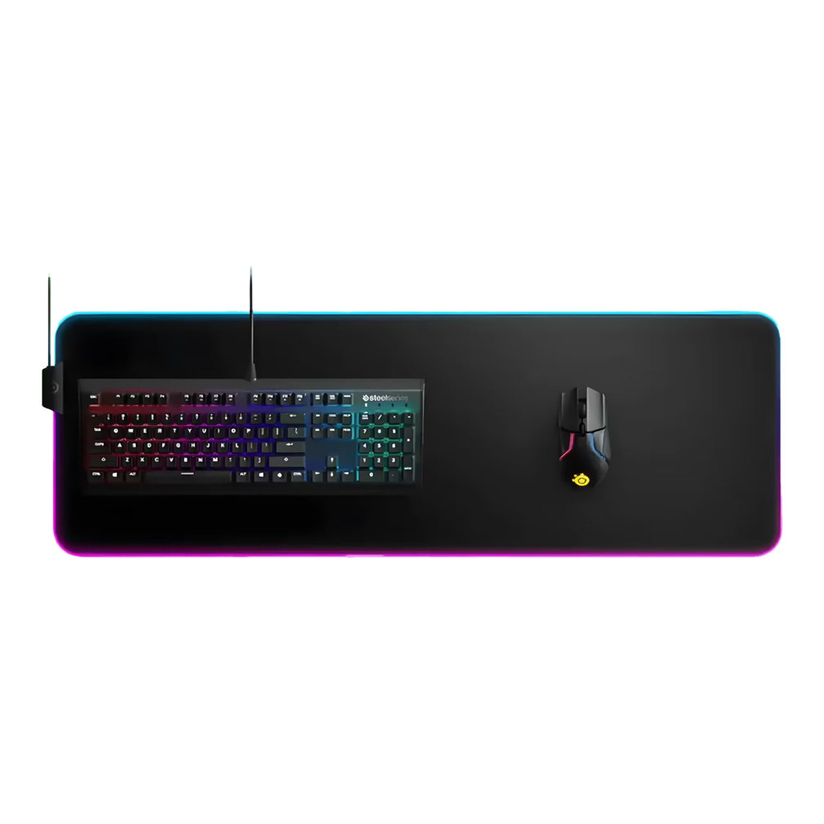 SteelSeries QcK Prism Cloth Series RGB Gaming Mouse Pad - XL Black SS-63826