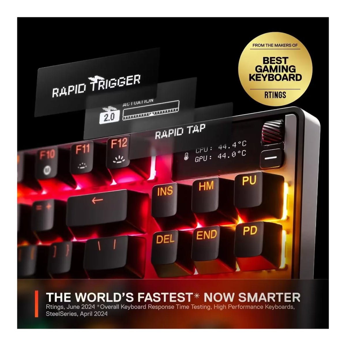 SteelSeries Apex Pro TKL Gen 3 RGB Wired Gaming Keyboard - HyperMagnetic Switches SS-64740