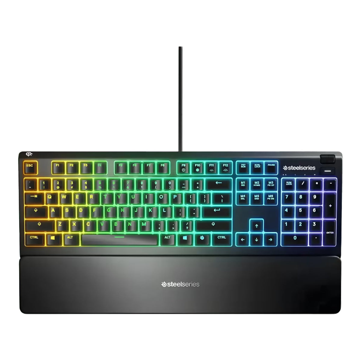 SteelSeries Apex 3 RGB Wired Gaming Keyboard - Whisper Quiet Switches SS-64795