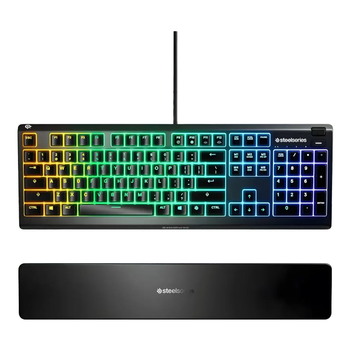 SteelSeries Apex 3 RGB Wired Gaming Keyboard - Whisper Quiet Switches SS-64795