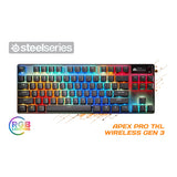 SteelSeries Apex Pro TKL Gen 3 RGB Wireless Gaming Keyboard - HyperMagnetic Switches SS-64871
