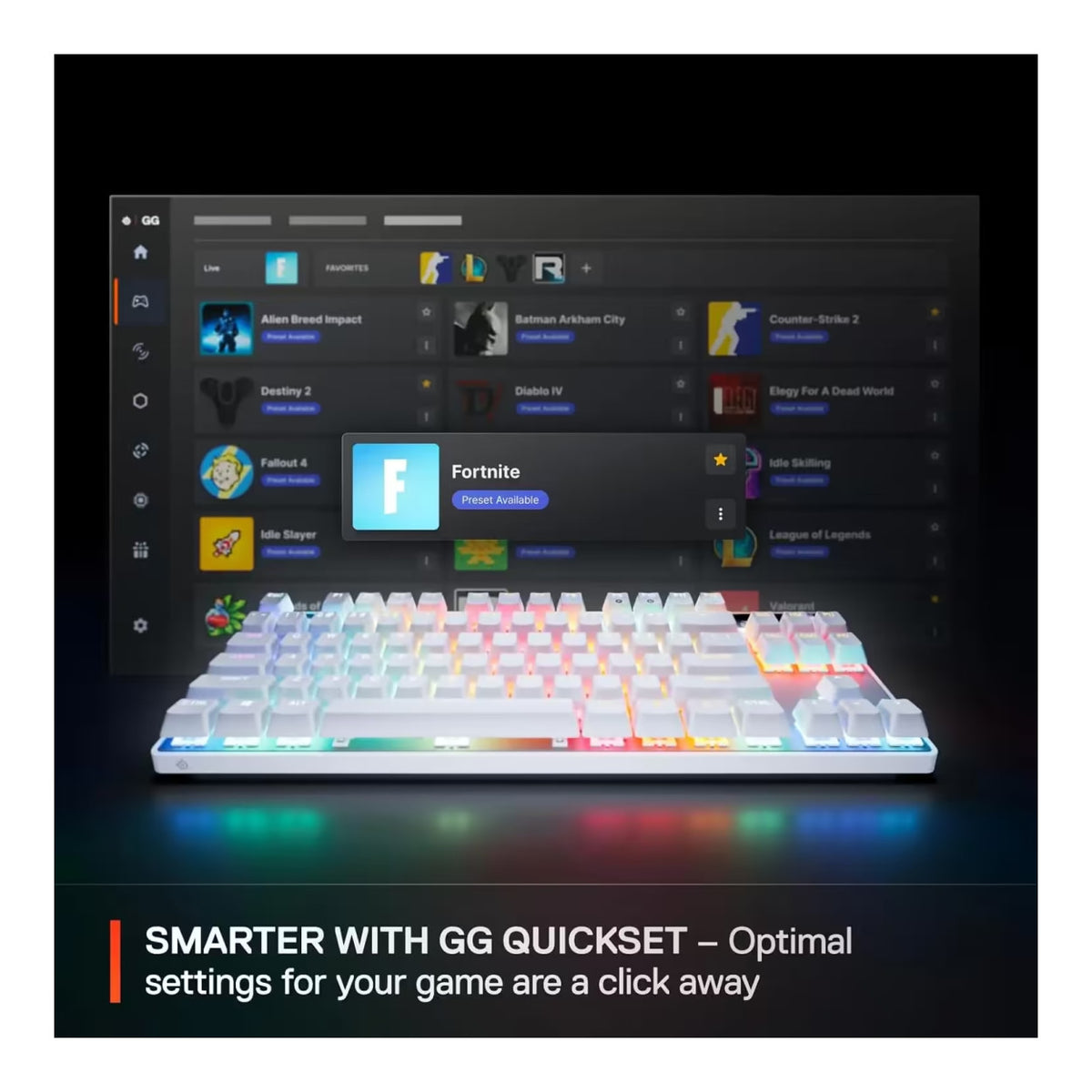 SteelSeries Apex Pro TKL Gen 3 RGB Wired Gaming Keyboard White - HyperMagnetic Switches SS-64898