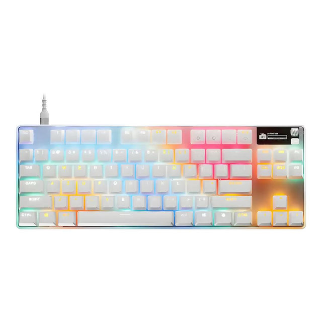 SteelSeries Apex Pro TKL Gen 3 RGB Wired Gaming Keyboard White - HyperMagnetic Switches SS-64898