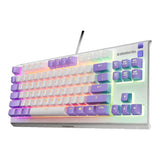 SteelSeries Apex 3 TKL RGB Wired Gaming Keyboard Amethyst - Whisper Quiet Switches SS-64951
