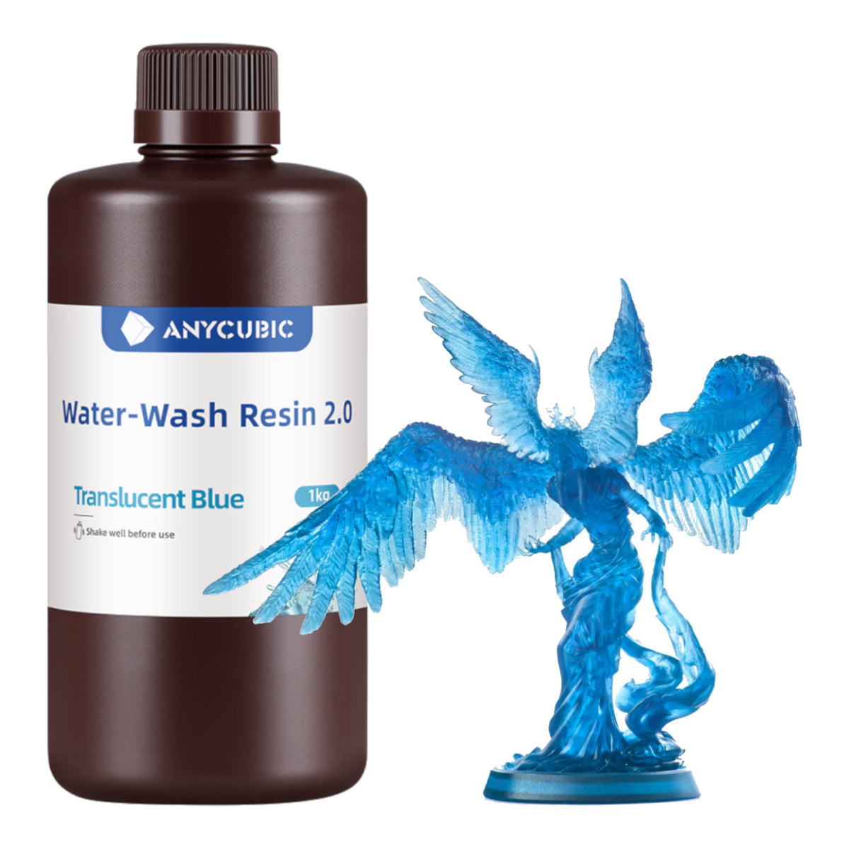 Anycubic Water-Wash Resin 2.0 1Kg - Translucent Blue SSX2TB-10