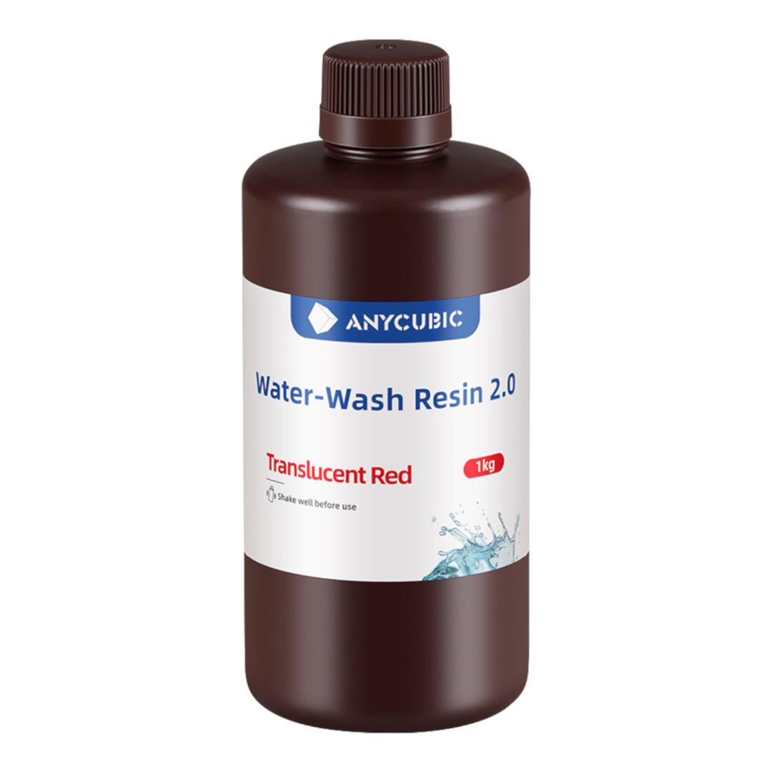 Anycubic Water-Wash Resin 2.0 1Kg - Translucent Red SSX2TR-10
