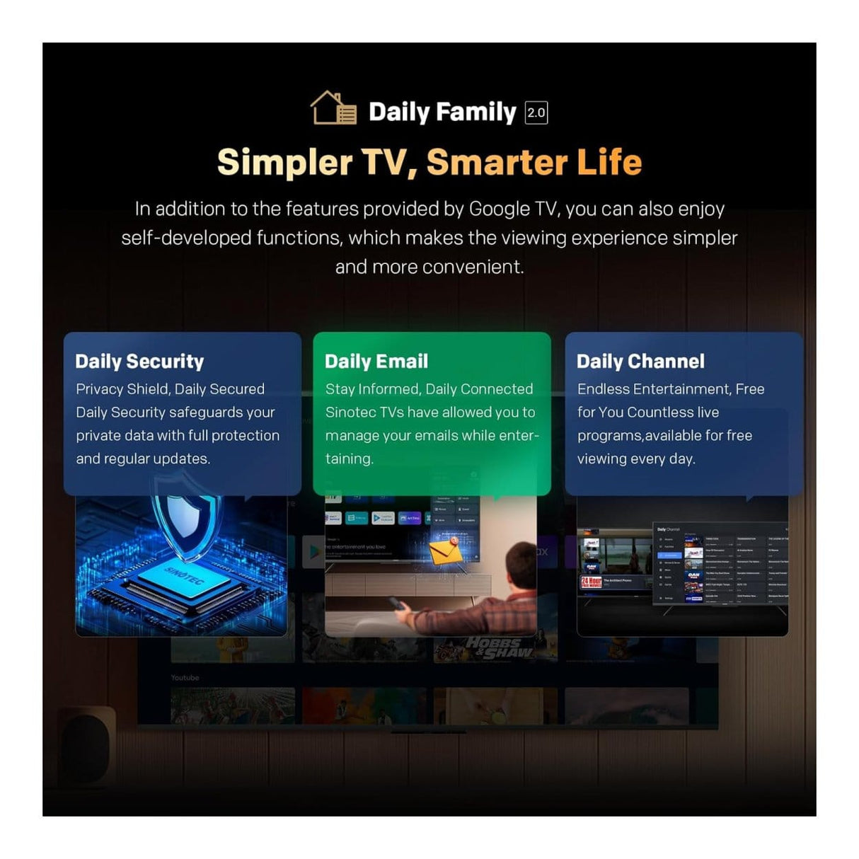 Sinotec STL-55G2Q 55-inch 4K UHD QLED LED Google Smart TV