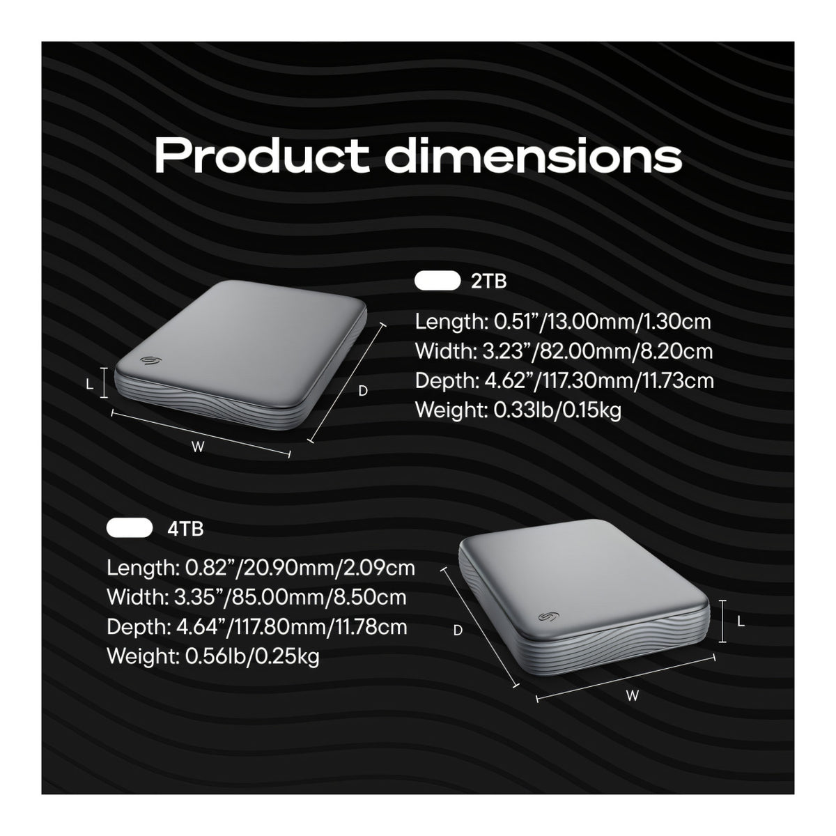 Seagate Expansion Portable 2.5-inch 2TB USB-C Black External Hard Drive STNN2000400