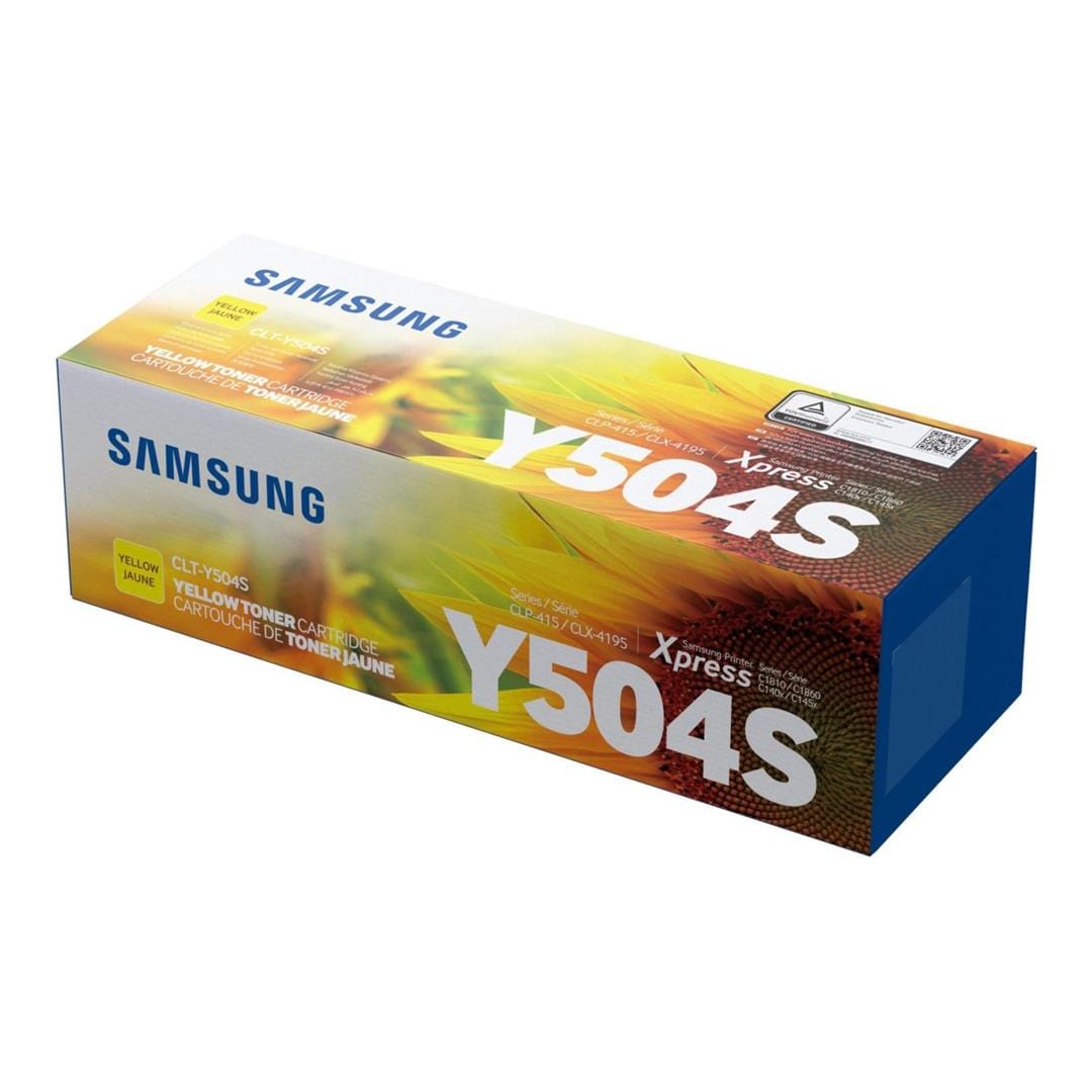 Samsung CLT-Y504S Yellow Toner Cartridge 1800 pages SU504A Single-pack