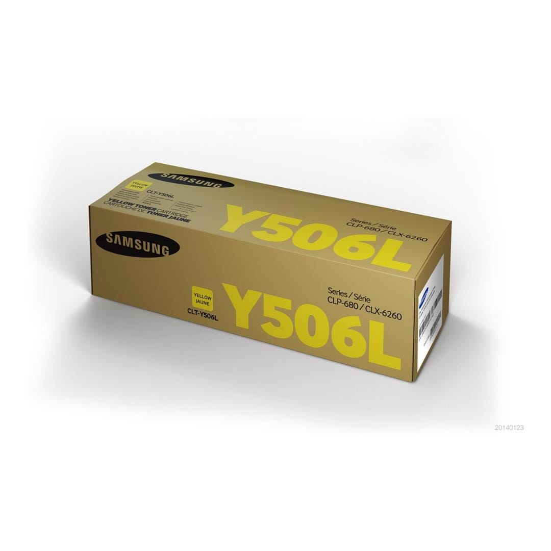 Samsung CLT-Y506L Yellow Toner Cartridge 3,500 Pages Original SU517A Single-pack