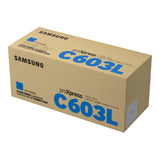 Samsung CLT-C603L Cyan Toner Cartridge 10,000 Pages Original SV232A Single-pack