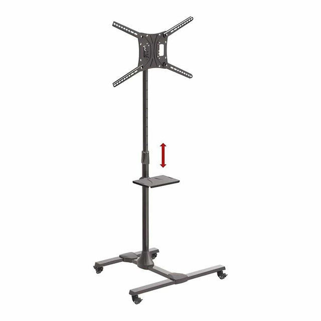 Barkan SW411H 13-18-inch Mobile TV Mount Cart with Metal Shelf