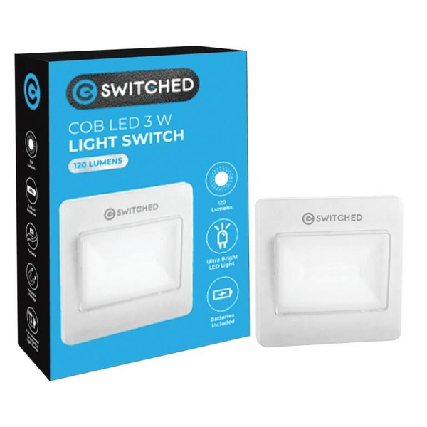 Switched 120 Lumens LED Light Switch White SWD-50019-WT – FirstShop