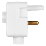 Switched 2-way Top and Bottom Loader Euro Socket Adapter White SWD-72002-WT