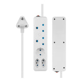 Switched 5-Way Multiplug White SWD-75018-05-WT