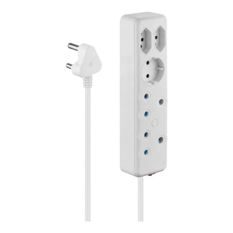 Switched 5-Way Multiplug White SWD-75018-05-WT