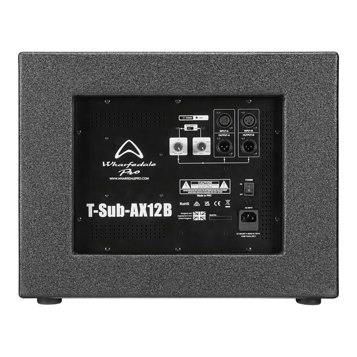 Wharfedale T-SUB-AX12B 12-inch 500W Active Subwoofer