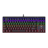 T-Dagger Corvette Rainbow Mechanical TKL Tenkeyless Gaming Keyboard Black T-TGK302-BL