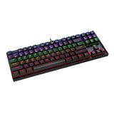 T-Dagger Corvette Rainbow Mechanical TKL Tenkeyless Gaming Keyboard Black T-TGK302-BL