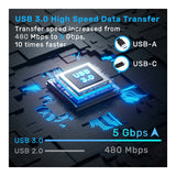 Unitek 5-in-1 External Optical Drive with USB Hub T1037A01