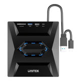 Unitek 5-in-1 External Optical Drive with USB Hub T1037A01