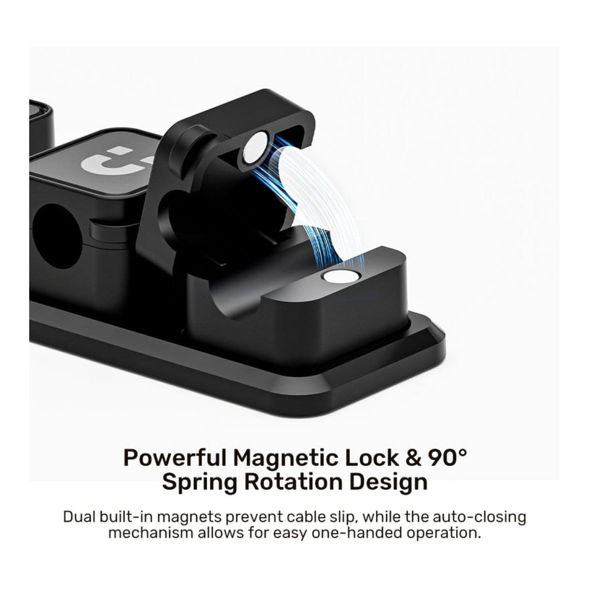 Unitek SnapHold Magnetic Cable Clips with Base T1117ABK01