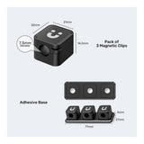 Unitek SnapHold Magnetic Cable Clips with Base T1117ABK01