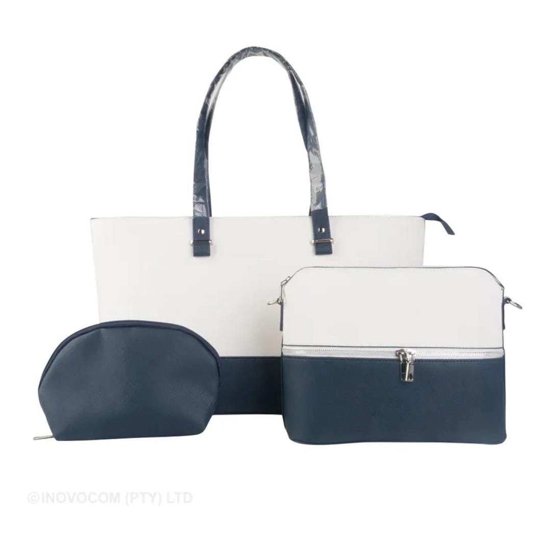 Kenton 15.6-inch Ladies Notebook Bag Blue and Cream T230419-BLUE/CREAM