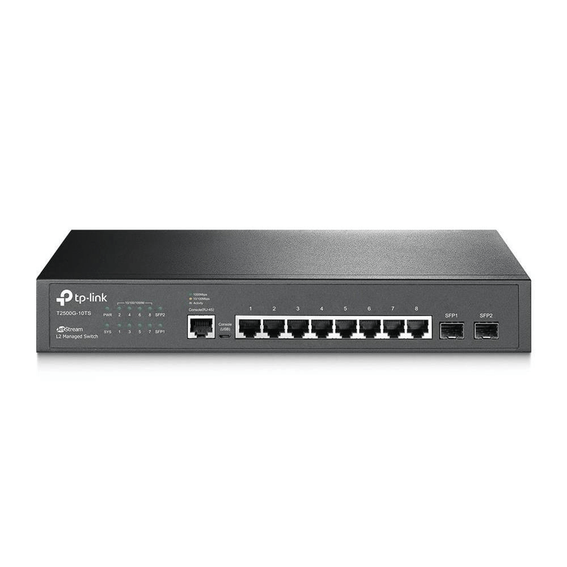TP-Link T2500G 10TS TL SG3210 JetStream 8-port Gigabit L2+ Managed Switch with 2 SFP Slots
