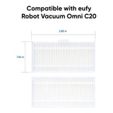 Eufy Replacement Washable Filter for Omni C20 RoboVac 2-pack T290B120