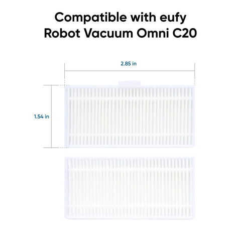 Eufy Replacement Washable Filter for Omni C20 RoboVac 2-pack T290B120