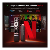 ETOE T2 Certified 4K UHD Google Android Smart TV Stick T2GTV