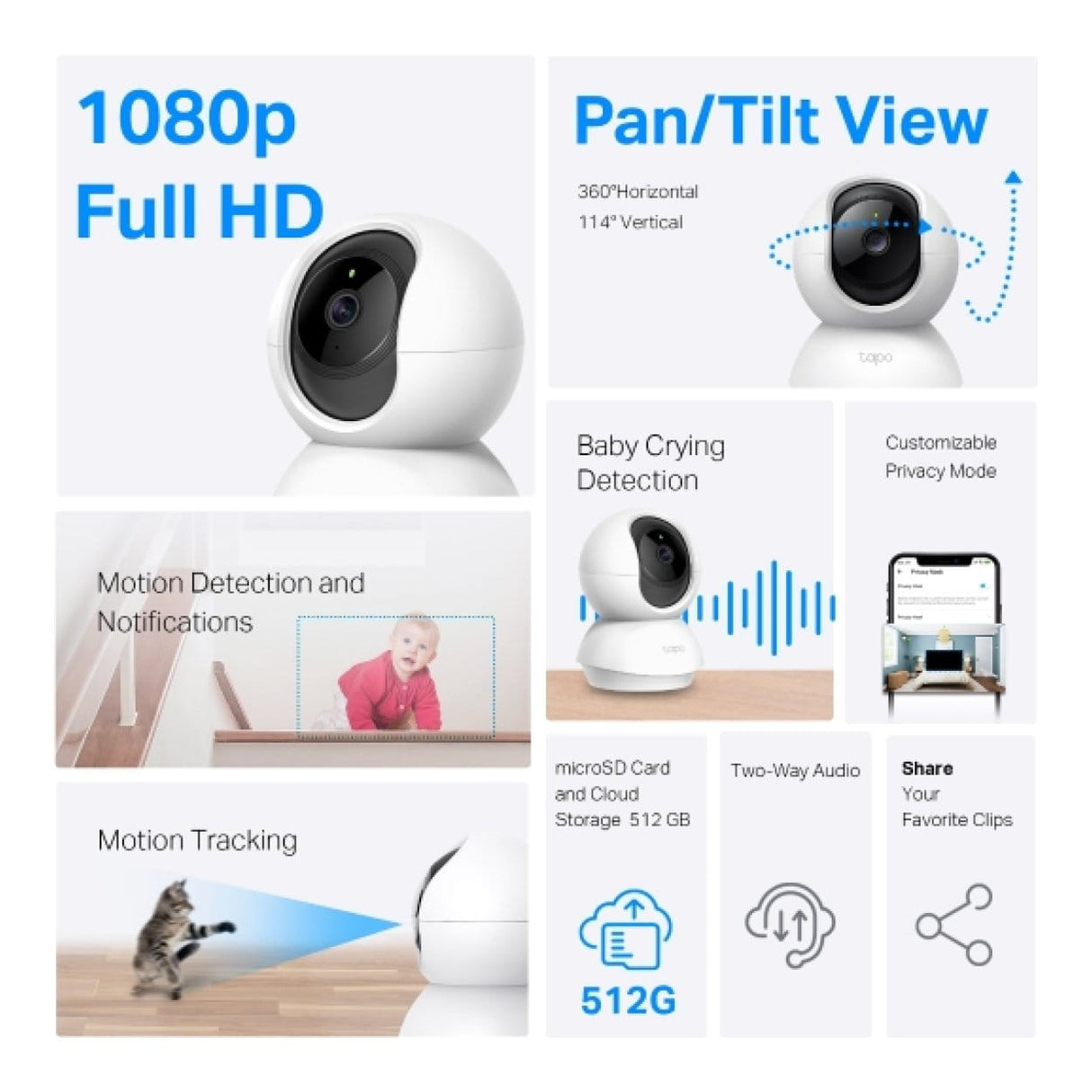 TP-Link Tapo C200 Pan and Tilt Home Security Wireless Camera
