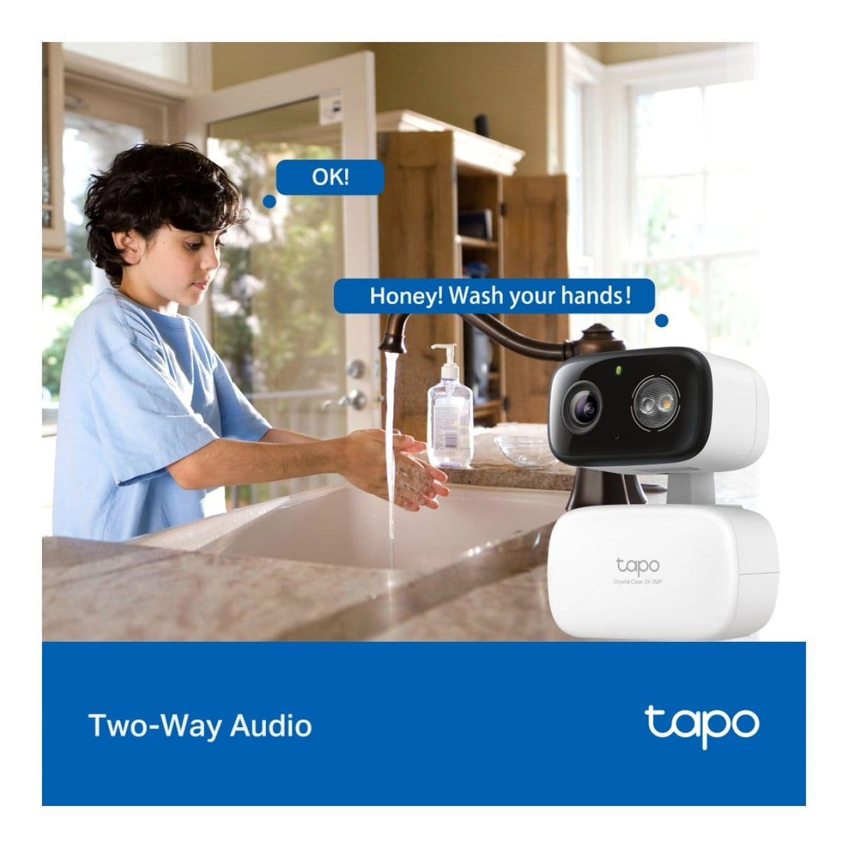 TP-Link Tapo C216 2K 3MP 4mm Wi-Fi Pan/Tilt Home Security Camera