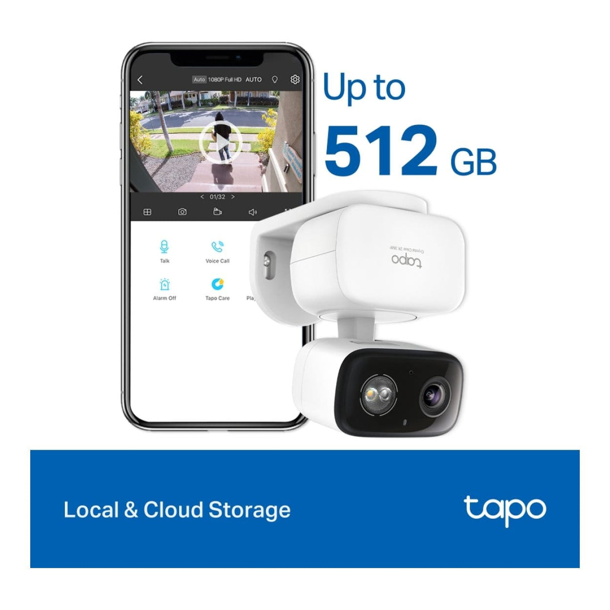 TP-Link Tapo C216 2K 3MP 4mm Wi-Fi Pan/Tilt Home Security Camera