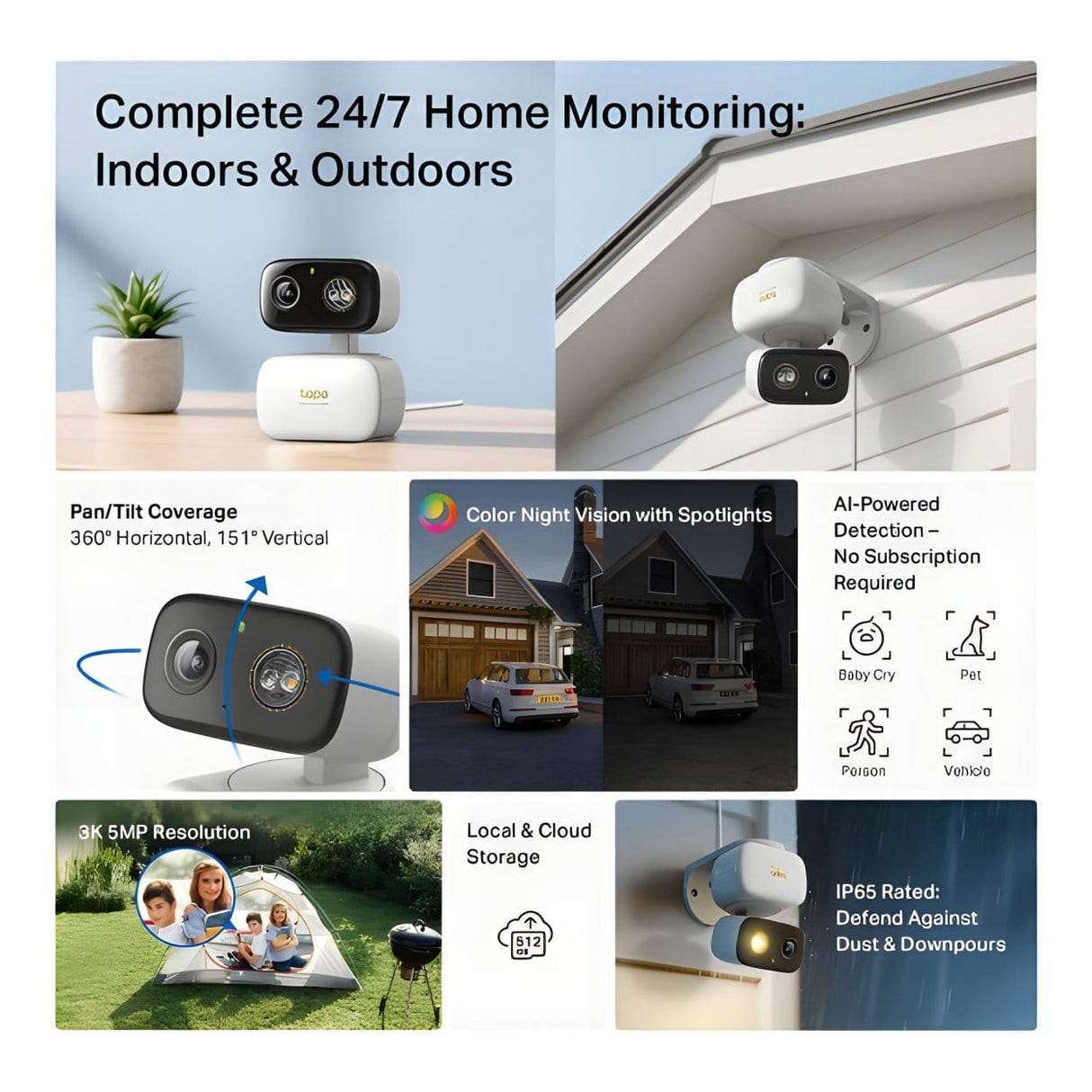TP-Link Tapo C236 3K Indoor/Outdoor Home Security Wi-Fi Camera
