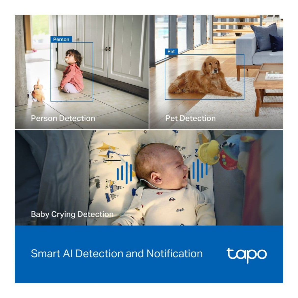 TP-Link Tapo C260 4K 8MP 4.3mm AI Wi-Fi Pan/Tilt Home Security Camera