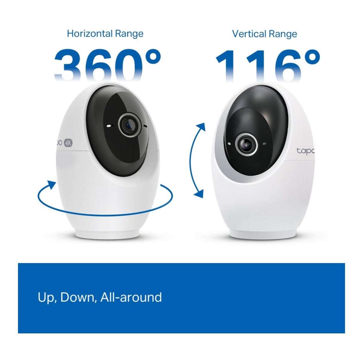 TP-Link Tapo C260 4K 8MP 4.3mm AI Wi-Fi Pan/Tilt Home Security Camera