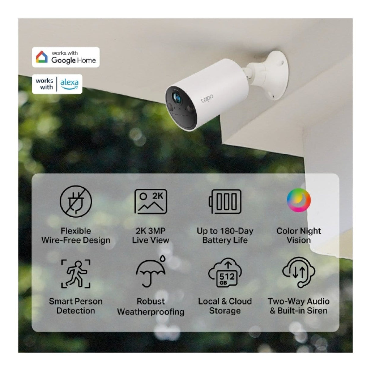 TP-Link Tapo C410 Smart Wire-Free Bullet Camera 2-pack
