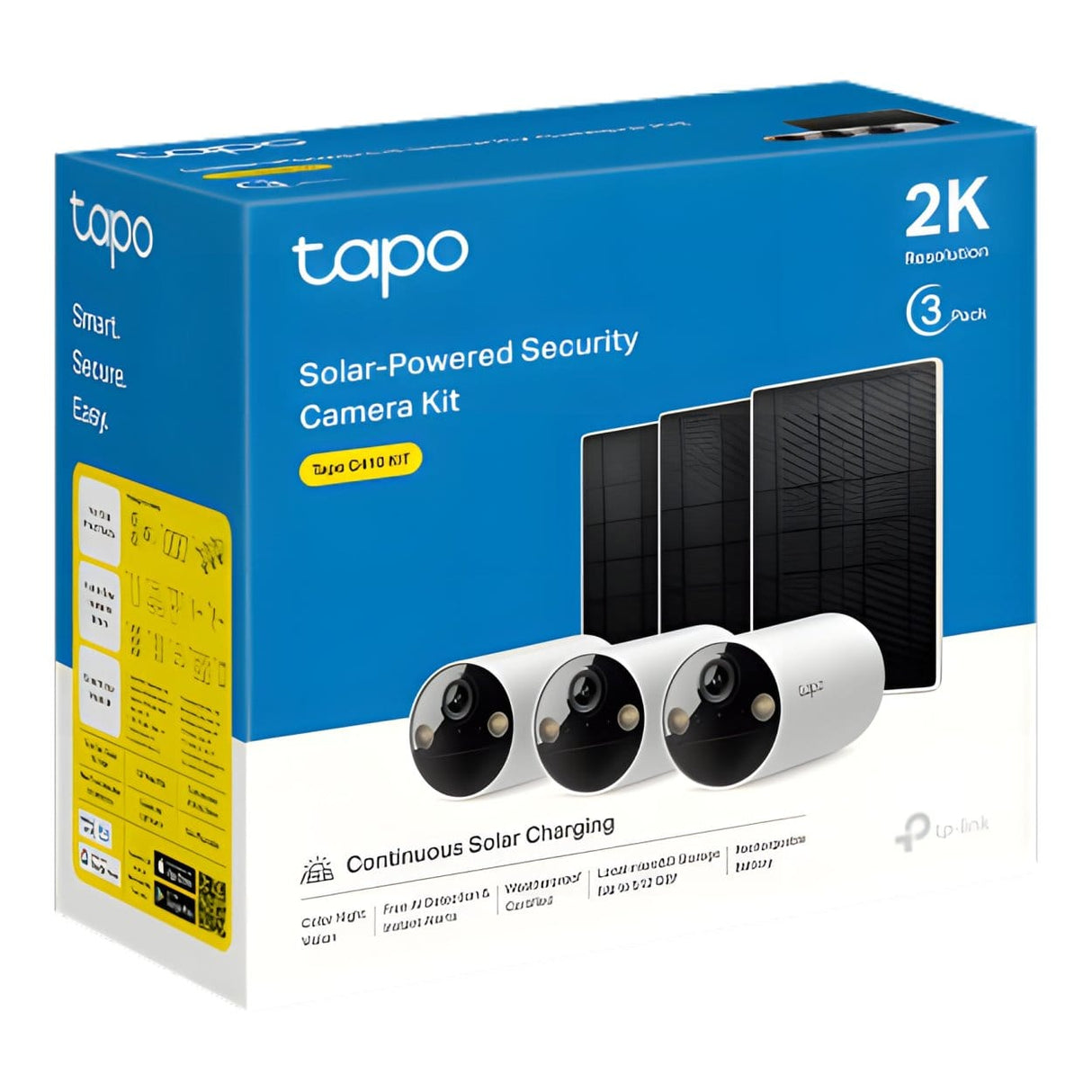 TP-Link Tapo C410 Solar-Powered Security Camera Kit 3-pack