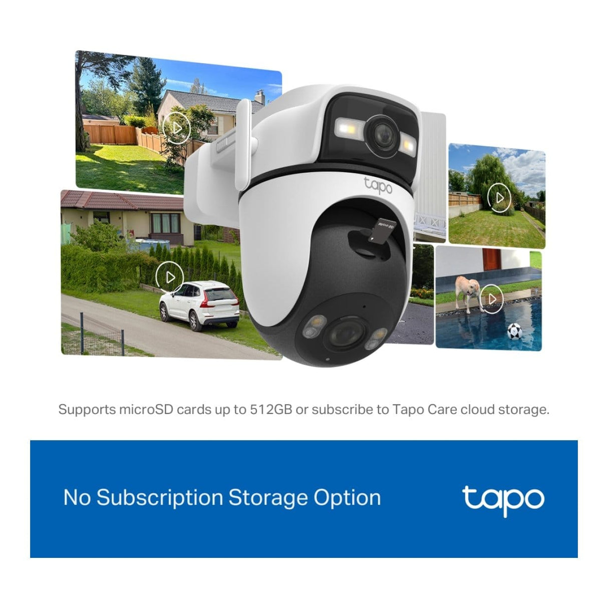 TP-Link Tapo C545D 2K 3MP 6mm Dual Lens Pan/Tilt Security Camera