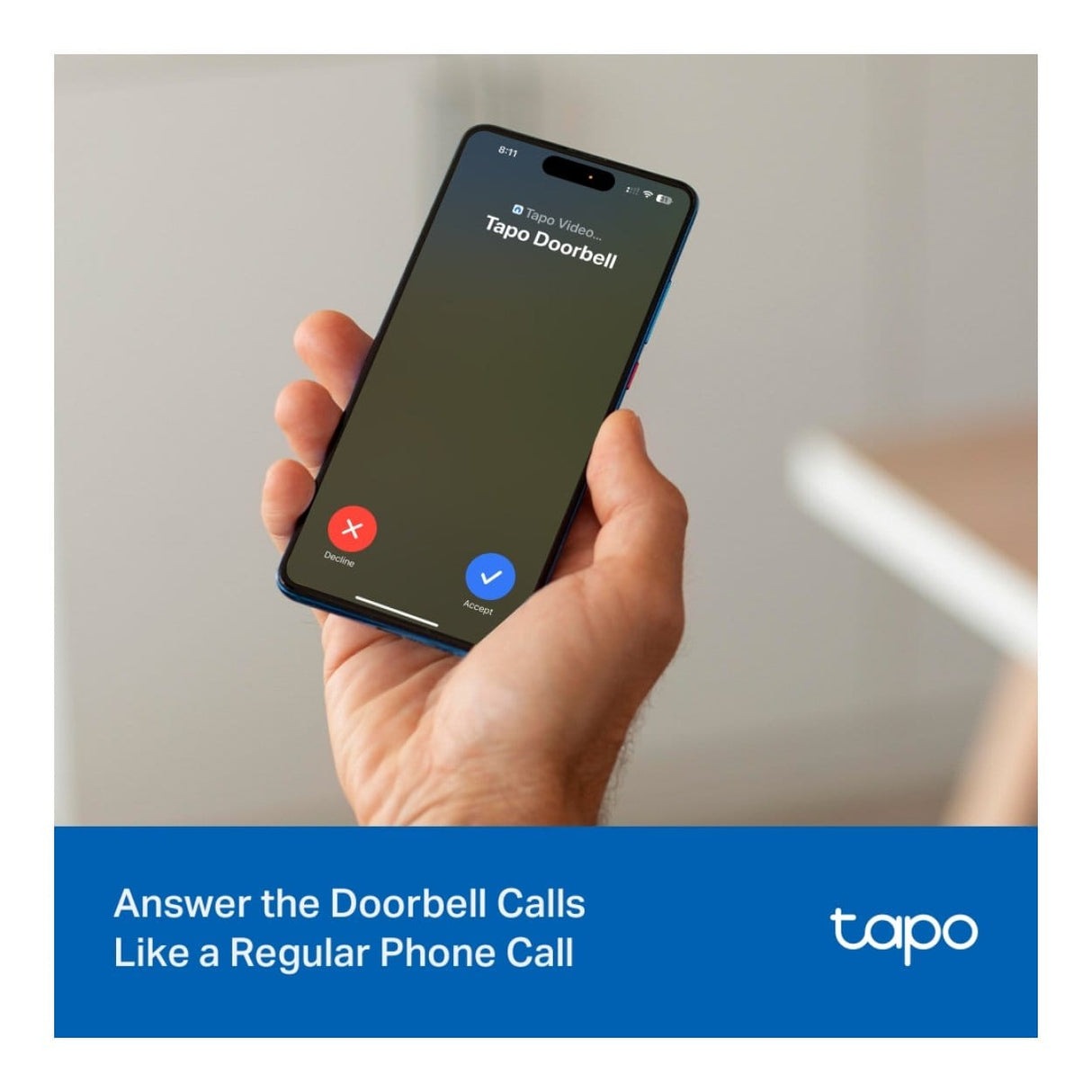 TP-Link Tapo D205 2K Battery Video Doorbell Mini