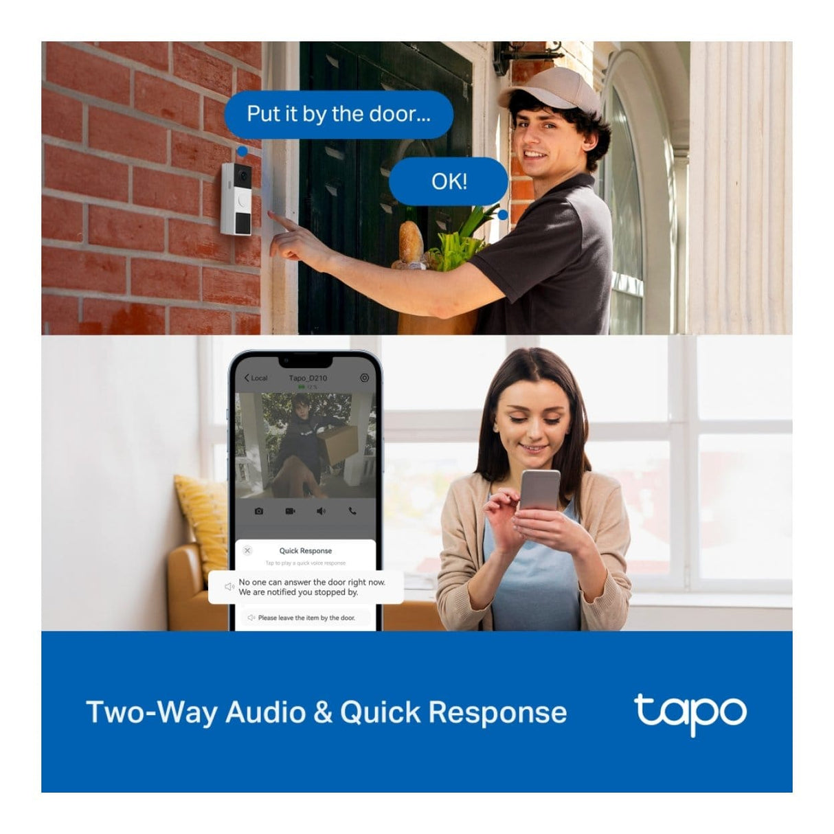 TP-Link Tapo D210 3MP Video Doorbell Camera