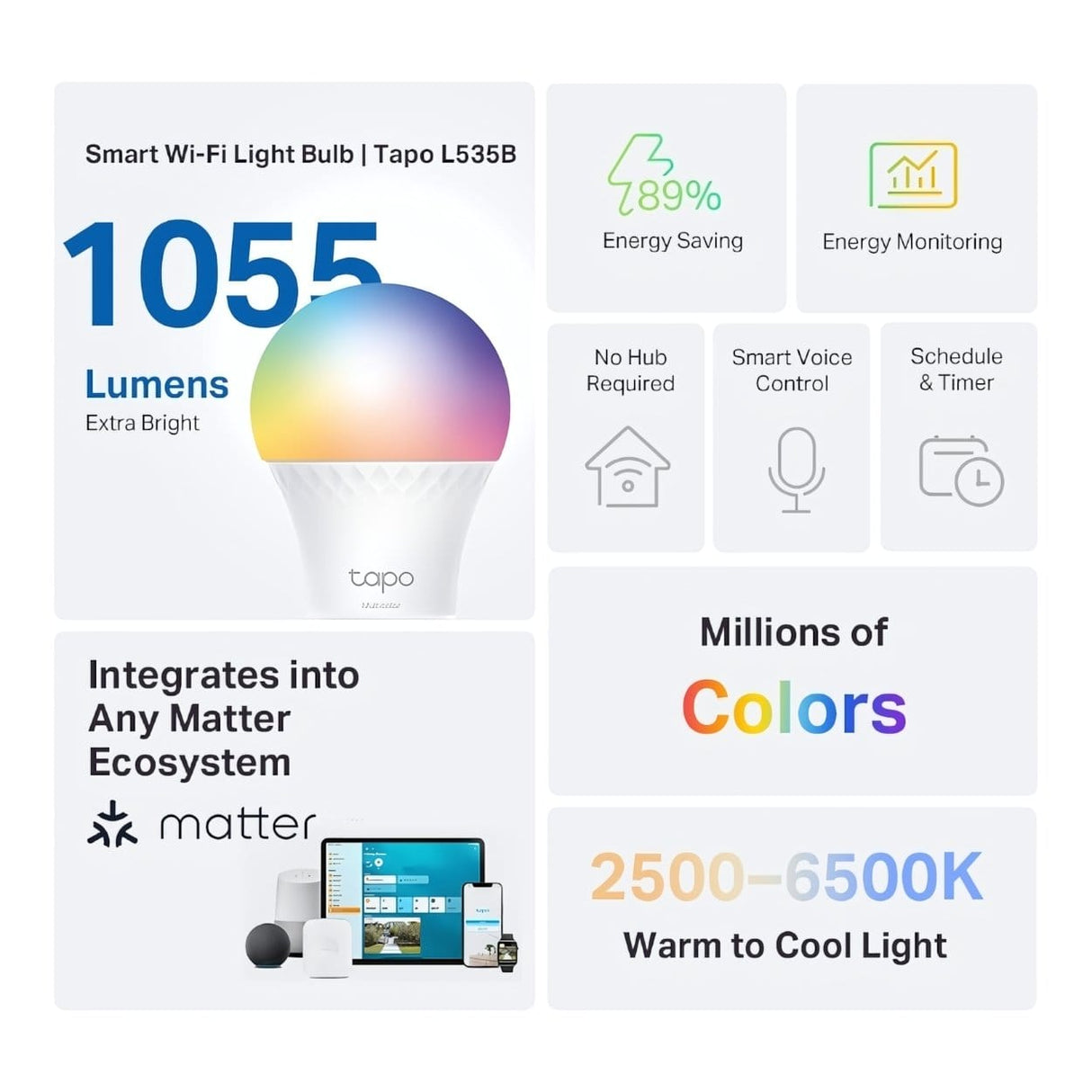 TP-Link Tapo L535B Multicolor Smart Wi-Fi Light Bulb