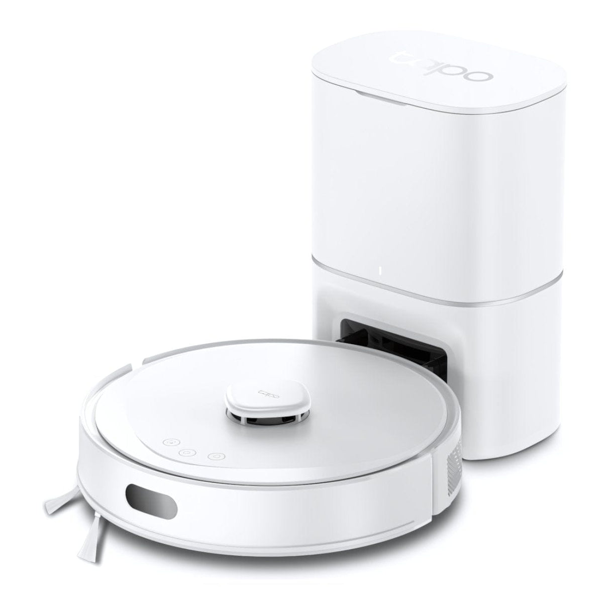 TP-Link Tapo RV30 Max Plus Robot Vacuum and Mop with Smart Auto-Empty Dock - White