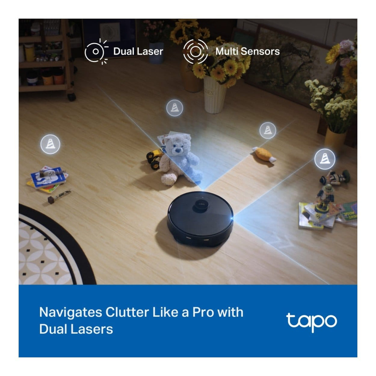TP-Link Tapo RV50 Pro Omni AI Detection Robot Vacuum & Mop with All-in-One Self-Cleaning Station