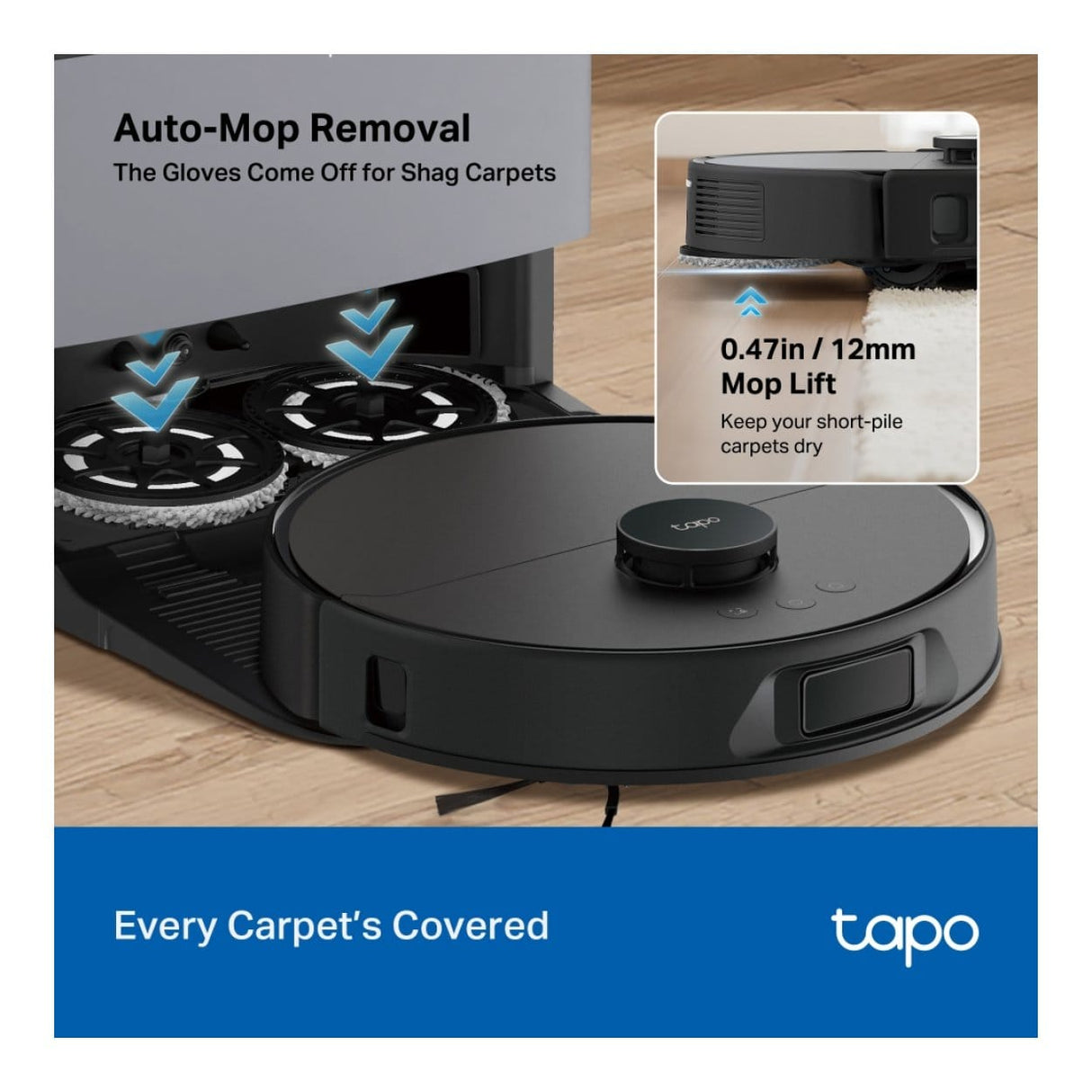 TP-Link Tapo RV50 Pro Omni AI Detection Robot Vacuum & Mop with All-in-One Self-Cleaning Station