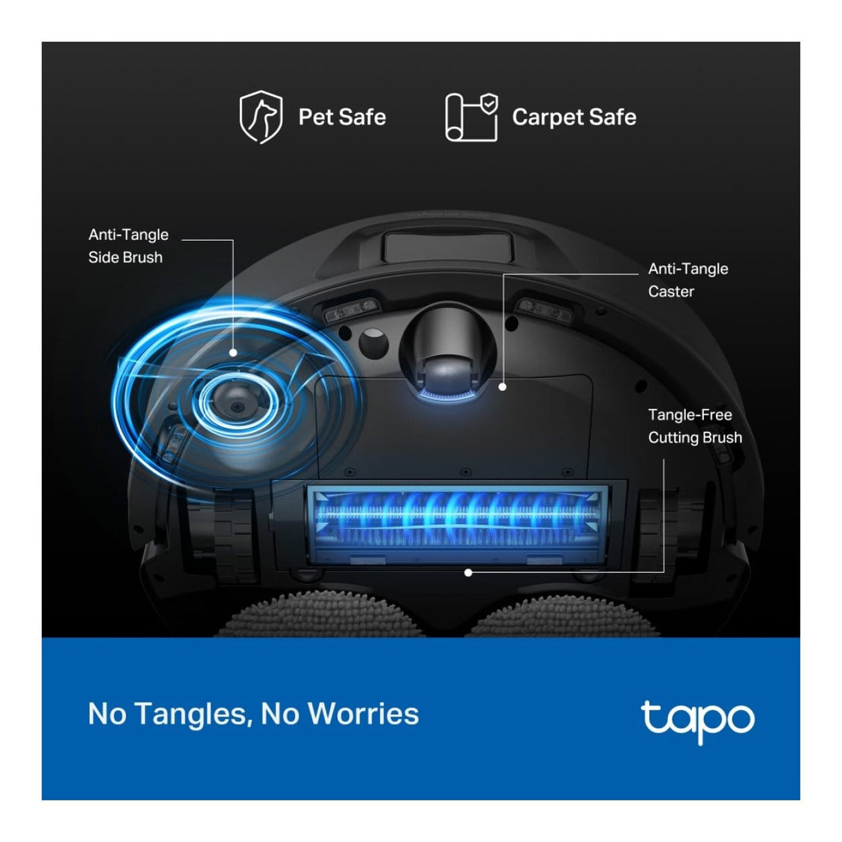 TP-Link Tapo RV50 Pro Omni AI Detection Robot Vacuum & Mop with All-in-One Self-Cleaning Station