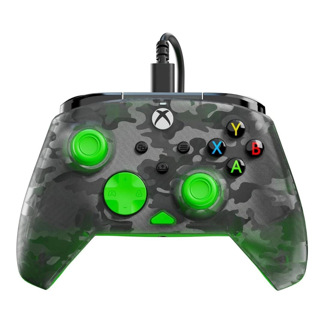 Turtle Beach Rematch Core Wired Gaming Controller for Xbox and PC - Ghost Black Camo/Green TBC-2001-55